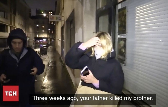 Luiza Rozova, dcera Vladimira Putina, byla konfrontována na ulici v Paříži.