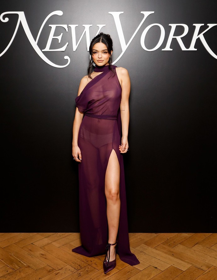 Mladičká herečka Rachel Zegler si utrhla ostudu na prosincovém večírku v New Yorku, kam nakráčela v průhledných švestkových šatech. Všem tak bylo jasné, že si doma nezapomněla krytky na bradavky ani světlé gaťky.