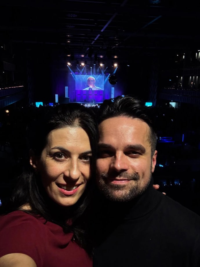 Markéta Pekarová Adamová s manželem Tomášem na koncertu Jiřího Korna.