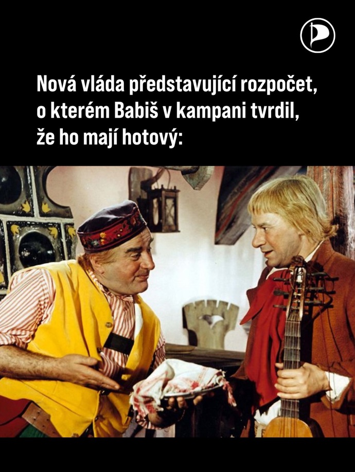 Piráti se trefují do Babišovy vlády.