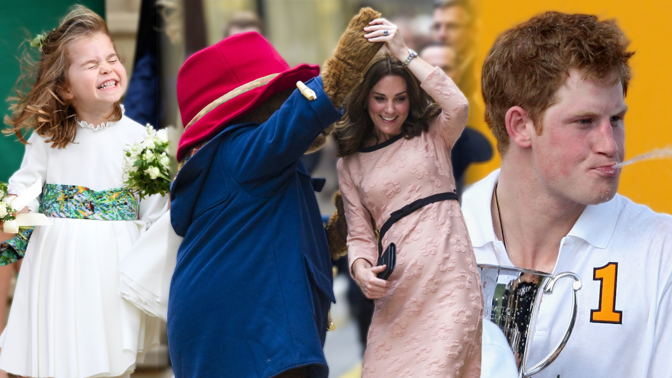 Nejvtipnější fotky britské královské rodiny: Harry poplival soupeře, Alžbětu II. znechutil kůň