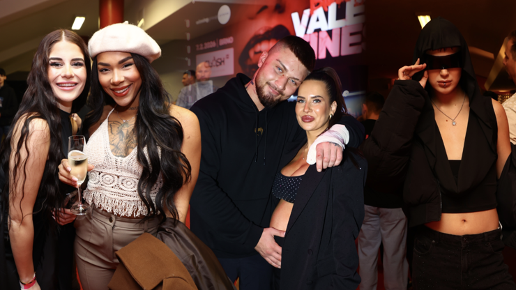 Těhotná Bára Stříteská, Kuběnka v podivném outfitu a vyprsené influencerky. Hvězdní diváci na Clashi