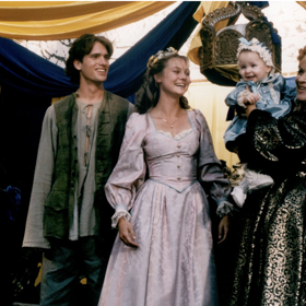 Július Satinský, Ivan Hora, Andrea Elsnerová a Jiřina Bohdalová v pohádce RumplCimprCampr.