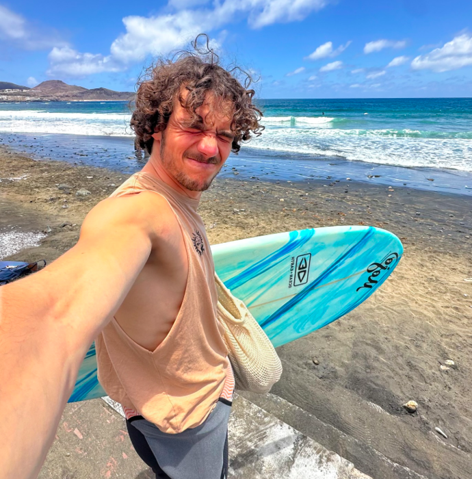 Jan Zabystřan u moře.