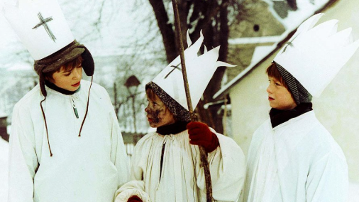 Milan Padalík a Jan Kreidl ve filmu Krakonoš a lyžníci. 