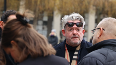 FOTO: Aleš Háma na pohřbu Patrika Hezuckého.