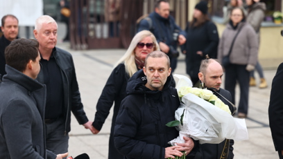 FOTO: Pavel Cejnar na pohřbu Patrika Hezuckého.