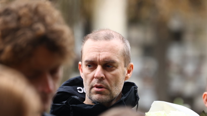 FOTO: Pavel Cejnar na pohřbu Patrika Hezuckého.