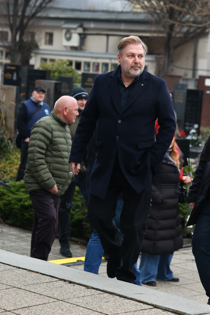 Roman Ondráček na pohřbu Patrika Hezuckého.