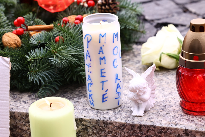 Pietní místo pro Patrika Hezuckého.