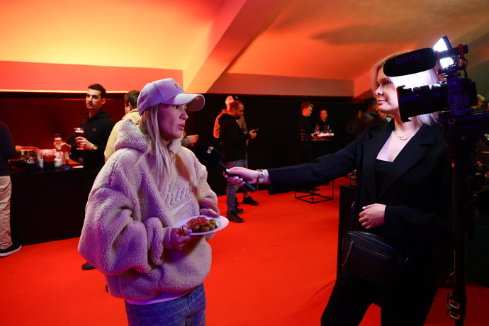 Bára Mlejnková během rozhovoru.