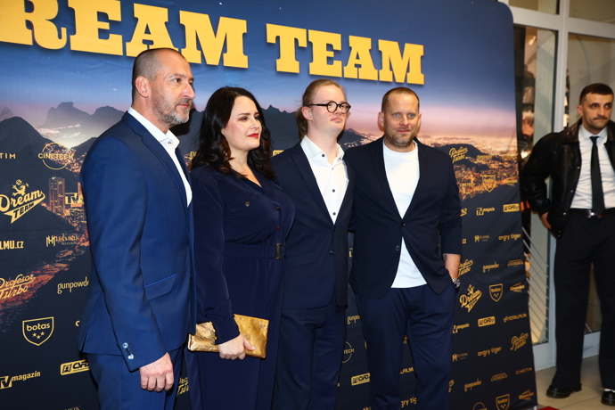Jakub Prachař na premiéře filmu Dream Team.