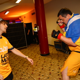 Pavel Novotný v zákulisí těsně před zápasem.