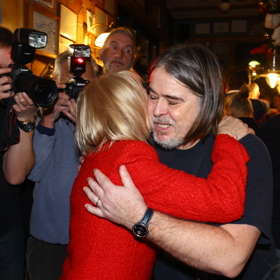 Veronika Žilková se nezapomněla přivítat s  Oldřichem Lichtenbergem.