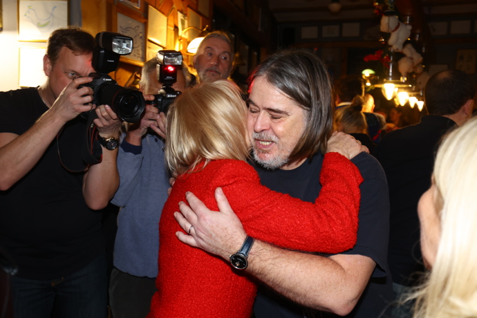 Veronika Žilková se nezapomněla přivítat s  Oldřichem Lichtenbergem.