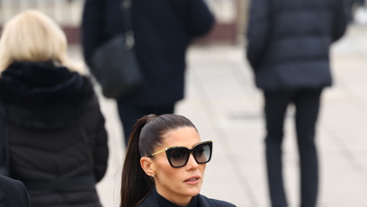 FOTO: Tereza Kerndlová přišla na pohřeb Patrika Hezuckého.