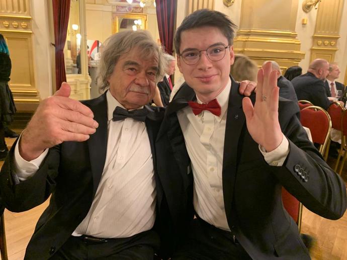 Petr Rezek se svým vnukem