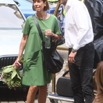 Andrea Bartošková šaty oblékla i při příjezdu na KVIFF před dvěma lety.