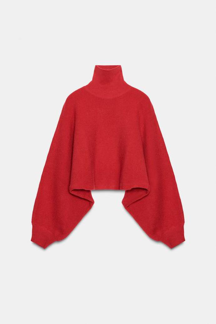 Úpletový svetr s širokými rukávy, Zara, 799 Kč