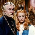 František Smolík a Marie Kyselková v pohádce Princezna se zlatou hvězdou. Marie Kyselková na natáčení nevzpomínala zrovna ráda.