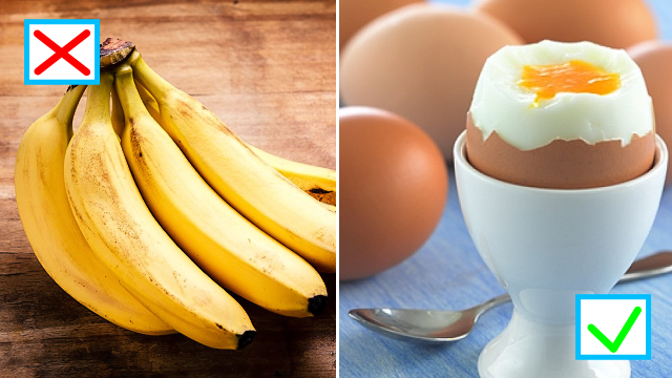 Vajíčko ano, banány ne.