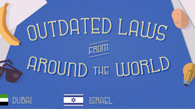 Zákaz močení vestoje po 10. hodině. Trest za přejídání. Nebo za chybějící podprsenku v budovách s klimatizací. To říká světová legislativa.