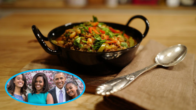 Součástí menu je pikantní chilli, které si Barack Obama připravoval už na vysoké.