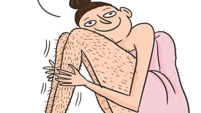 2. Užívají si dotek svých neoholených nohou. Rády si po nich přejíždí dlaní.