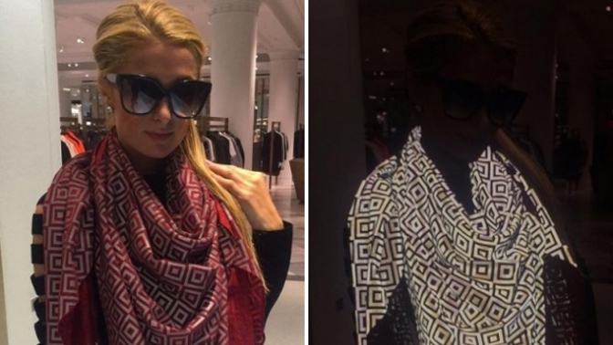 Šťastnou majitelkou šátku je i mediální hvězda Paris Hilton.