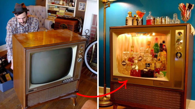 Bar v televizi je chloubou domácnosti tohoto páru.