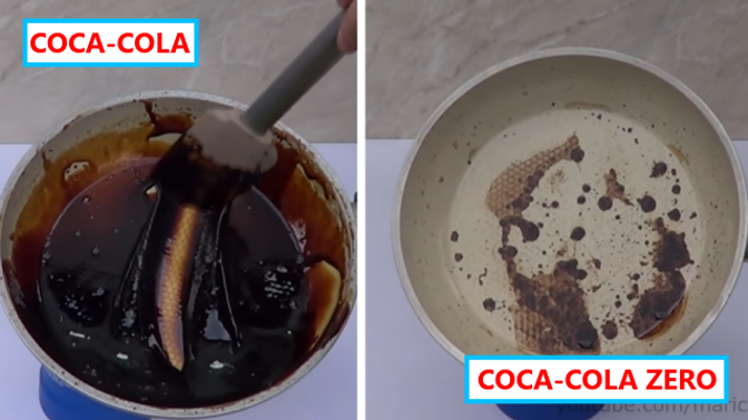 Je klasická Coca Cola opravdu sladká? A je Zero verze skutečně bez cukru? Fotka říká vše.