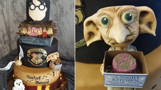 Dobby, Zlatonka i sám Harry – na tomto dortu nechybí nic.