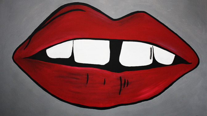 Obraz s pusou oslavující zlatou éru pop-artu dostane každou šmrncovní ženu.