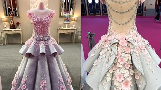 Na pohádkovou róbu padlo 60 kilo fondánu.