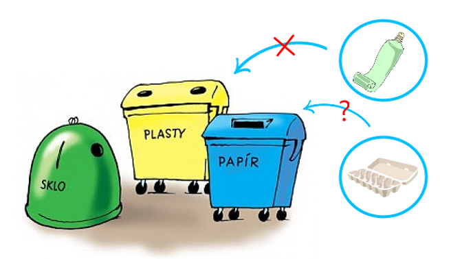 Tuby od zubních past do plastů nepatří. U plat od vajec je to složitější...