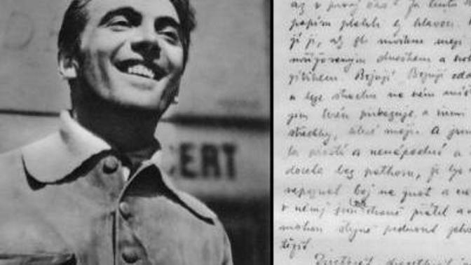 Julius Fučík a jeho motáky z vězení.