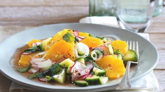 Ředkvičkový salát s pomerančem