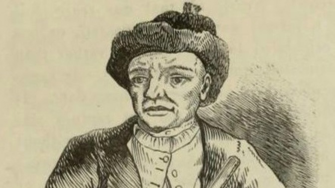 Dobová kresba Jonathana Wilda, údajně prvního anglického mafiána.