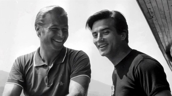 Lex Barker a Pierre Brice byli nerozlučnými přáteli i v soukromí.