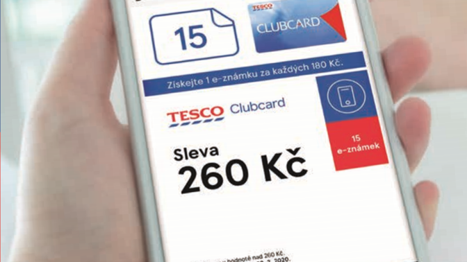 Na mobilní aplikace Tesco Clubcard teď můžete sbírat e-známky