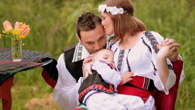 žena a muž, dítě