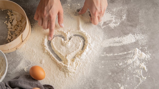 mouka, srdce, vaření