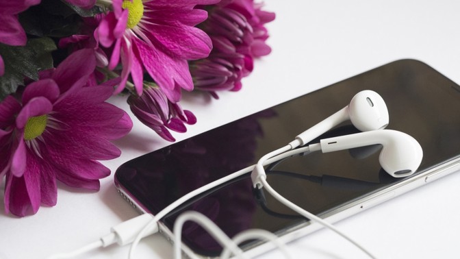 mobil, telefon, sluchátka