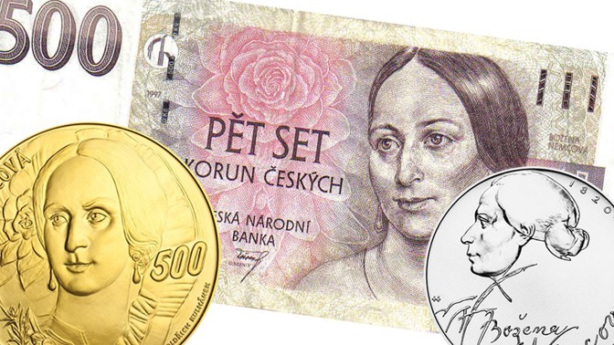 Božena Němcová na bankovkách, mincích a medailích: Nejvzácnější stojí 1,5 milionu, vydělat můžete i na pětistovce