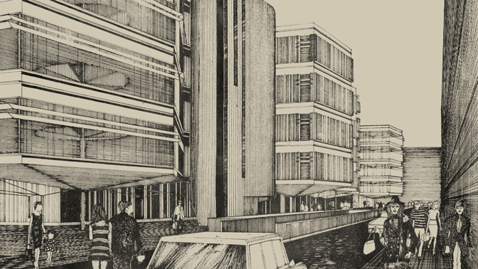 Projekt na obchodní dům vzešel z architektonické kanceláře manželů Machoninových a získal si světové uznání