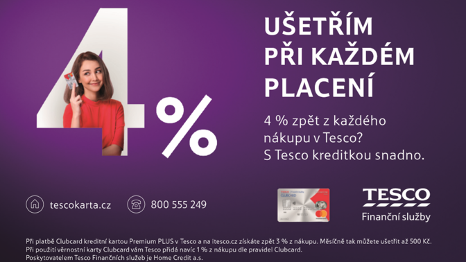 Tesco kreditka je pro zákazníky odteď ještě výhodnější, nabízí spoustu atraktivních slev a výhod
