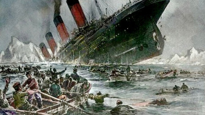 Potopení Titanicu se stalo námětem pro mnoho umělců. Jednotlivá ztvárnění se liší, ale ze všech je patrný děs a beznaděj. Většina lidí ve člunu ztratila někoho blízkého...