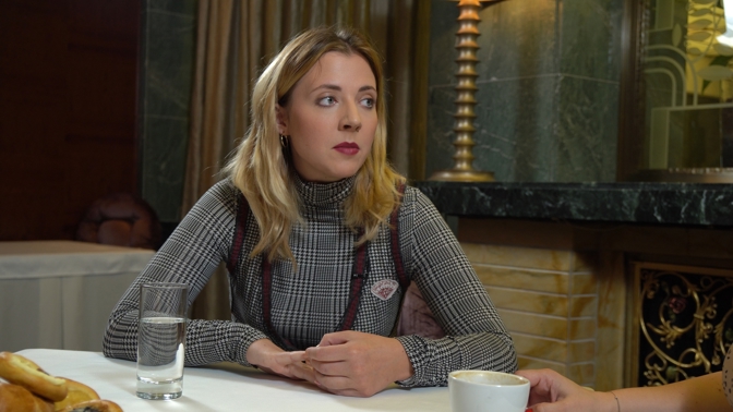 Anička Slováčková v pořadu Na kafeečko