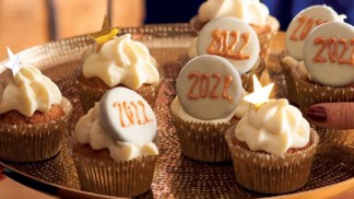 Cupcaky champagne pro příchod nového roku: Skvělý dezert na silvestrovskou párty