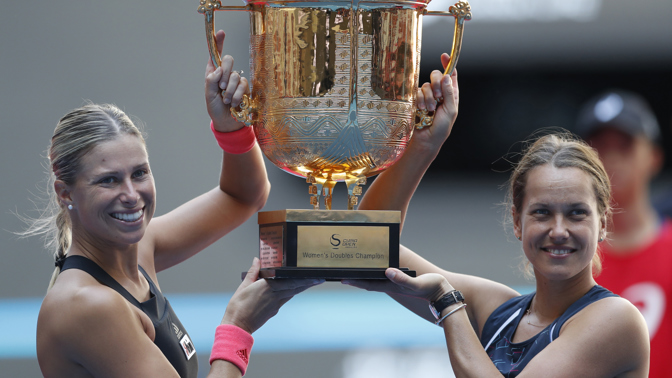 S Bárou Strýcovou si Andrea Sestini Hlaváčková zahrála čtyřhru a pojí je mnohaleté přátelství.